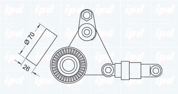 Belt Tensioner, V-ribbed belt