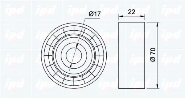 Deflection/Guide Pulley, V-ribbed belt (15-1021)