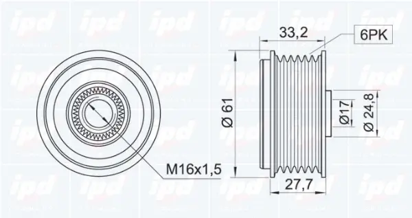Alternator Freewheel Clutch (15-3288)