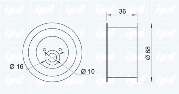 Deflection/Guide Pulley, timing belt