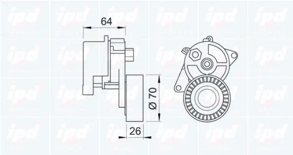 Belt Tensioner, V-ribbed belt