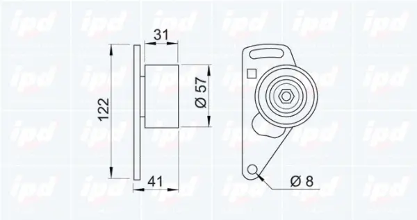 Tensioner Pulley, timing belt