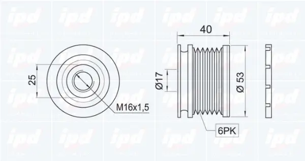 Alternator Freewheel Clutch (15-3314)