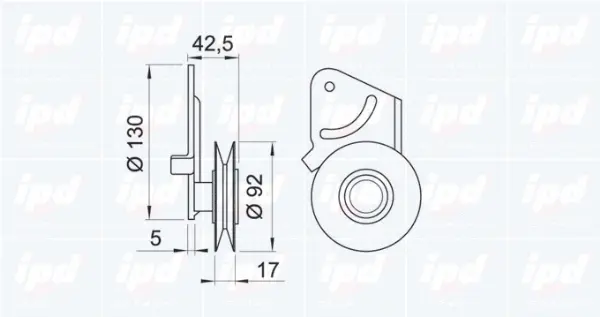 Tensioner Pulley, V-belt