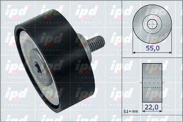 Deflection/Guide Pulley, V-ribbed belt (15-4086)