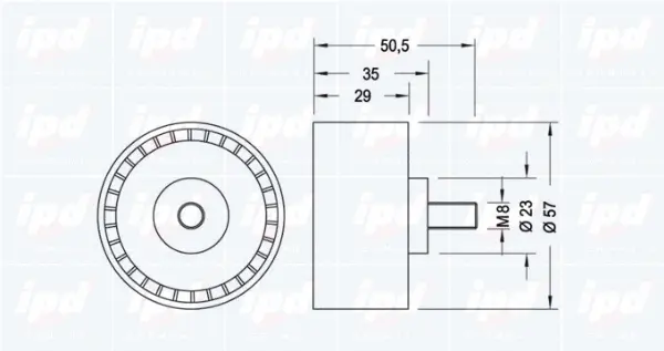Deflection/Guide Pulley, timing belt