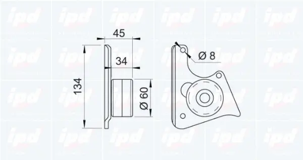 Deflection/Guide Pulley, timing belt