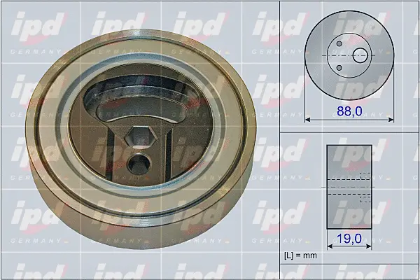 Tensioner Pulley, V-ribbed belt (15-3989)