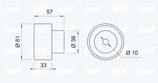 Deflection/Guide Pulley, timing belt