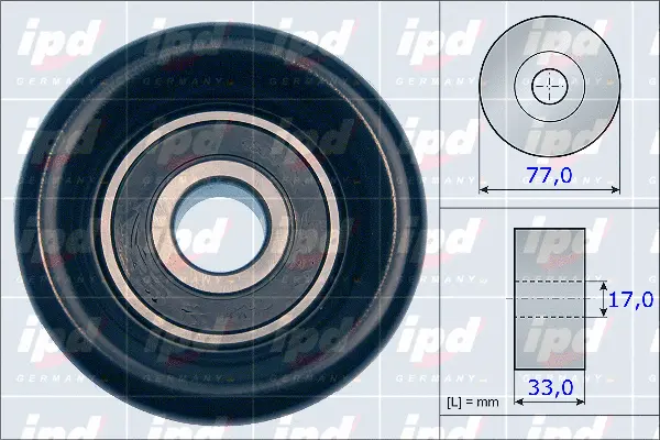 Deflection/Guide Pulley, V-ribbed belt (15-3978)