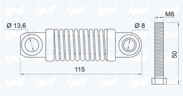 Vibration Damper, V-ribbed belt (15-3469)