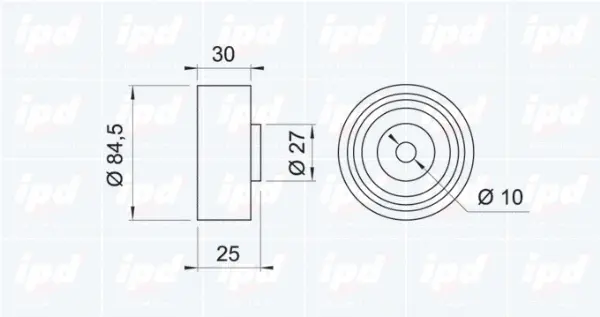 Deflection/Guide Pulley, timing belt