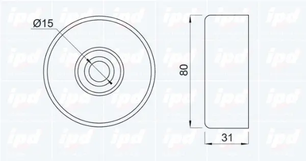 Tensioner Pulley, V-ribbed belt