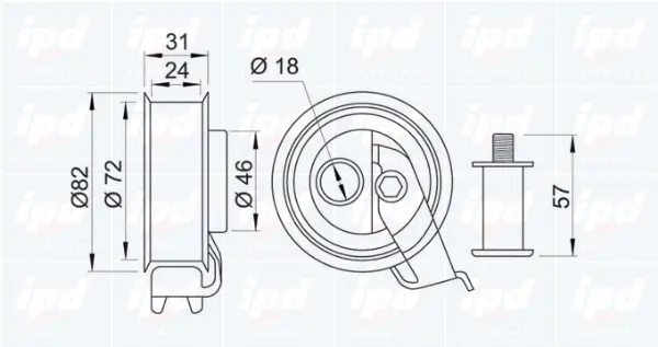 Tensioner Pulley, timing belt