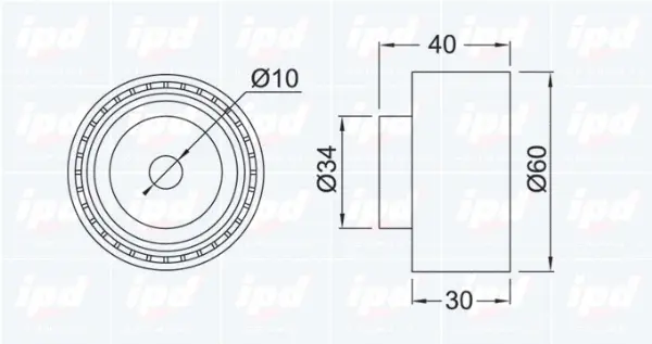 Deflection/Guide Pulley, timing belt