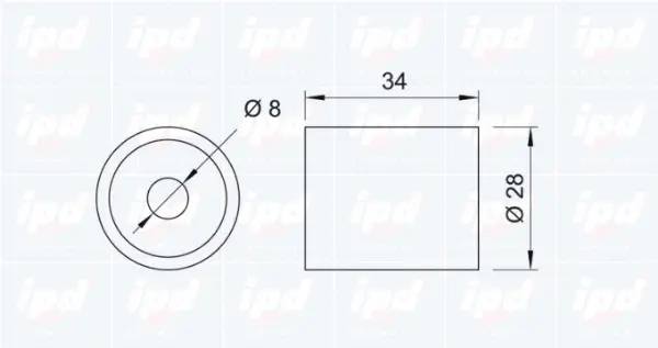 Deflection/Guide Pulley, timing belt