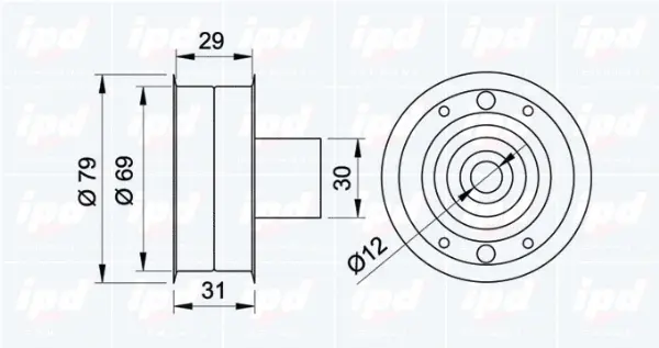 Deflection/Guide Pulley, timing belt