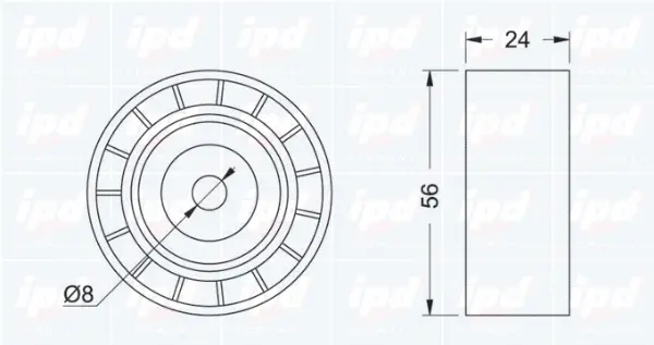 Deflection/Guide Pulley, V-ribbed belt (15-3246)