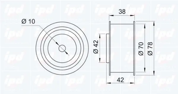 Deflection/Guide Pulley, timing belt
