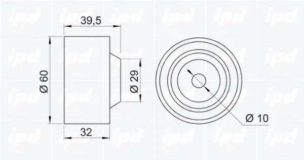 Deflection/Guide Pulley, timing belt