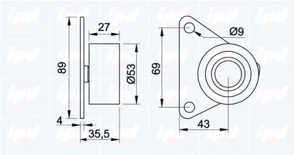 Deflection/Guide Pulley, timing belt