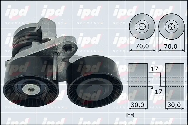 Belt Tensioner, V-ribbed belt (15-4129)