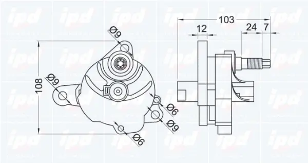 Belt Tensioner, V-ribbed belt
