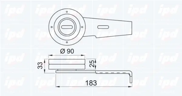 Tensioner Pulley, V-ribbed belt