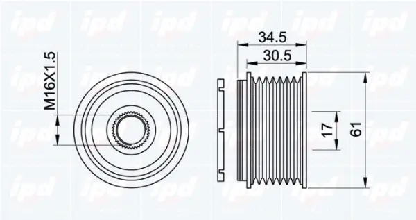 Alternator Freewheel Clutch (15-3190)