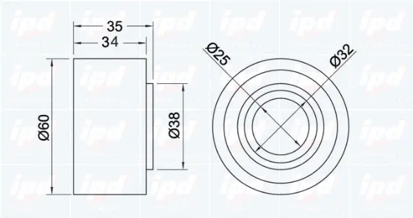 Deflection/Guide Pulley, timing belt