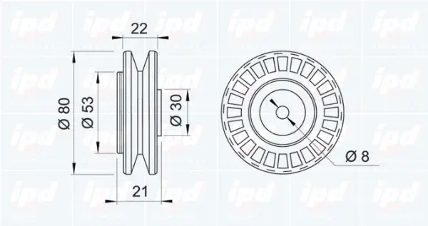 Tensioner Pulley, V-belt