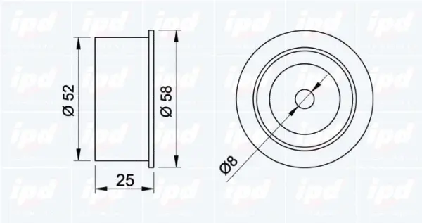 Deflection/Guide Pulley, timing belt