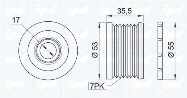 Alternator Freewheel Clutch (15-3296)