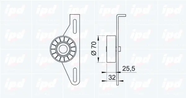 Tensioner Pulley, V-ribbed belt