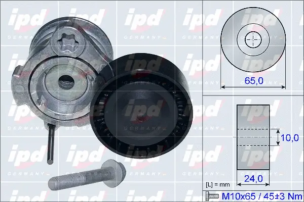 Belt Tensioner, V-ribbed belt (15-3877)
