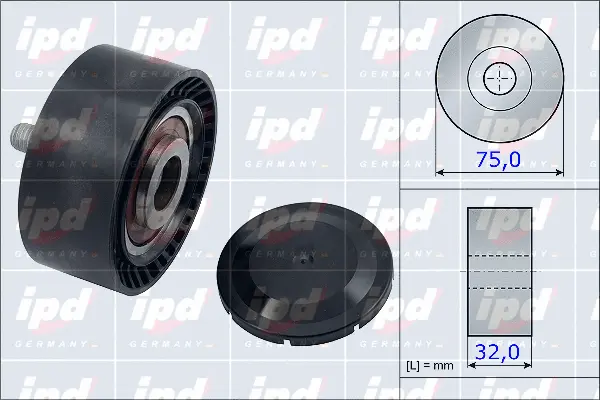 Deflection/Guide Pulley, V-ribbed belt (15-3898)