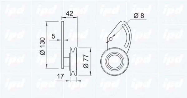 Tensioner Pulley, V-belt