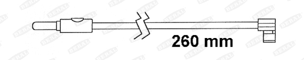 Warning Contact, brake pad wear (FAI155)