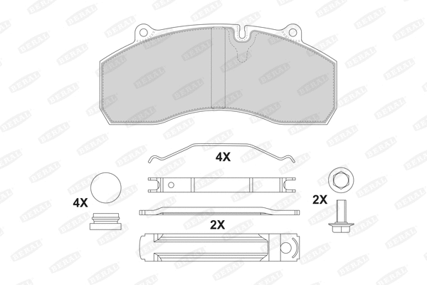 Brake Pad Set, disc brake (2912030004145504)