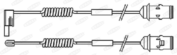Warning Contact, brake pad wear (UAI110)