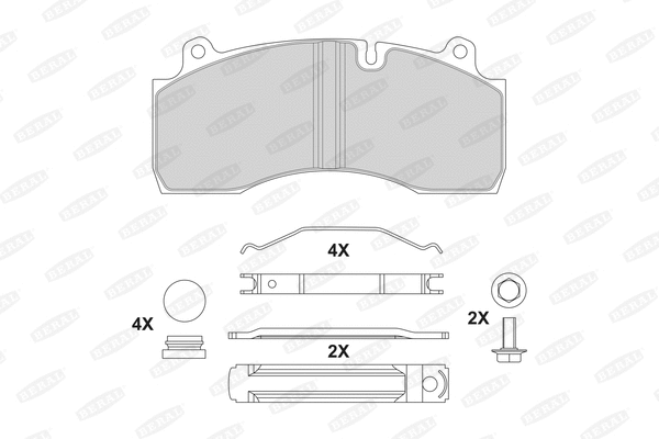 Brake Pad Set, disc brake (2920730004145814)