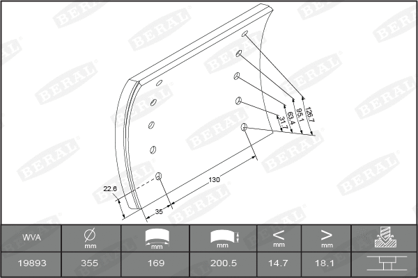 Brake Lining Kit, drum brake