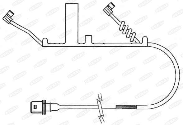 Warning Contact, brake pad wear (UAI165)