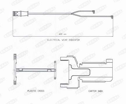 Warning Contact, brake pad wear (FAI132)