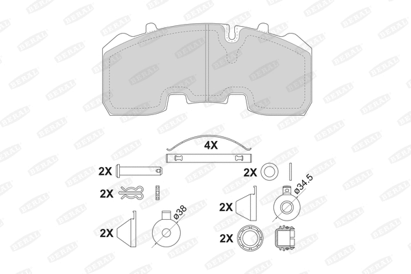 Brake Pad Set, disc brake (2926530004145754)