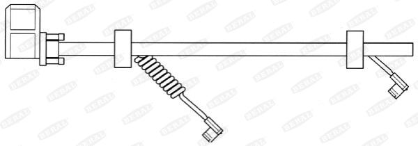 Warning Contact, brake pad wear (UAI116)