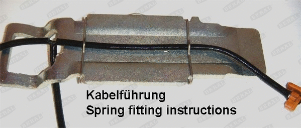 Warning Contact, brake pad wear