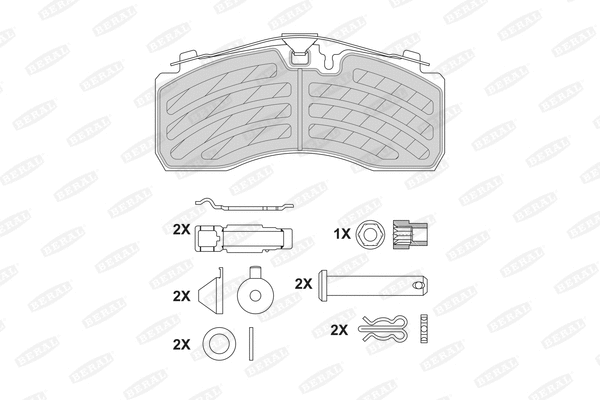 Brake Pad Set, disc brake (BCV29257TK)