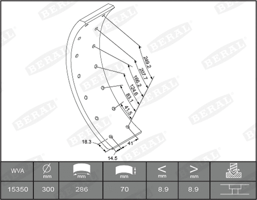 Brake Lining Kit, drum brake