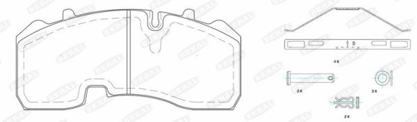 Brake Pad Set, disc brake (2916530004145754)